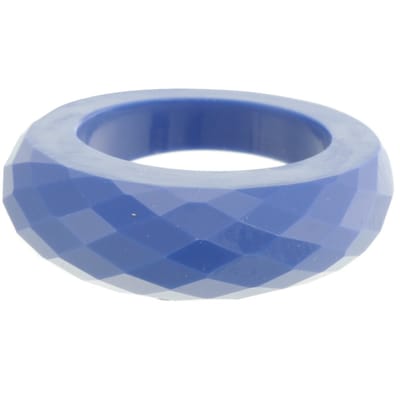 Behave - Ring - Facettenring Kunststof Blauw – Moderne Acryl Ring – Lichtgewicht & Stijlvol – Nikkelvrij