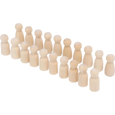 20 stuks houten pegpoppen, onafgemaakte engelvormige peuterpoppenlichamen voor kinderen, doe-het-zelf knutselspeelgoed 43MM