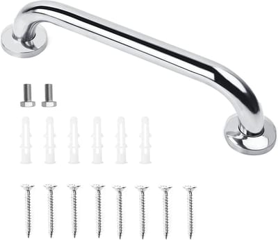 Veilige Rvs Douche Handgreep van 30 cm voor Senioren - Antislip Bad Grip Handvatten voor Badkamer en Douche Veiligheid