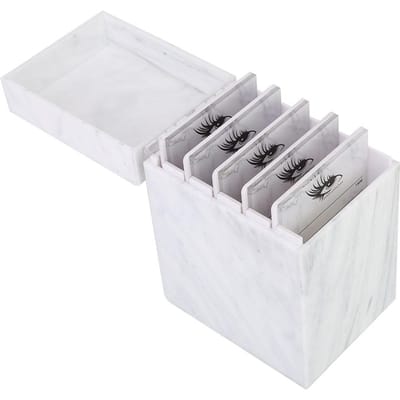 5 Lagen Exquise Opbergdoos voor Valse Wimper Grafting Wimperextension Doos Organizer gray
