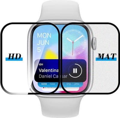 Stravo [2-pack] HD & Matte TPU Screenprotector voor Apple Watch SE (2022/2020) en Series 6/5/4 40mm, 3D Volledige Dekking, Waterdicht, Makkelijke Installatie, Anti-Bubbels, Beschermende Folie in Mat en HD