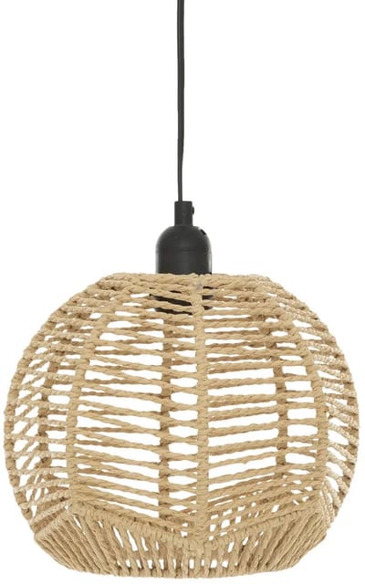 Atmosphera Hanglamp Caren - D24 cm - metaal draad/touw - kleur beige - Design lamp - Lampenkap