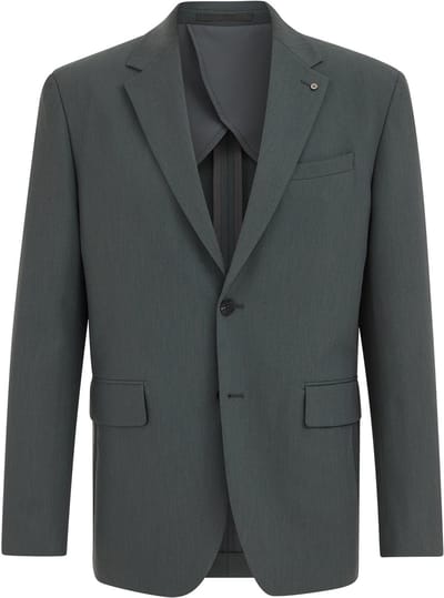 WE Fashion Heren slim fit blazer van twill met stretch