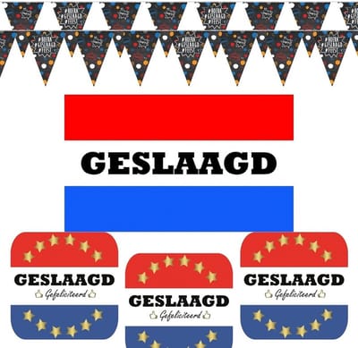 Geslaagd feestartikelen deco set - versiering feestpakket