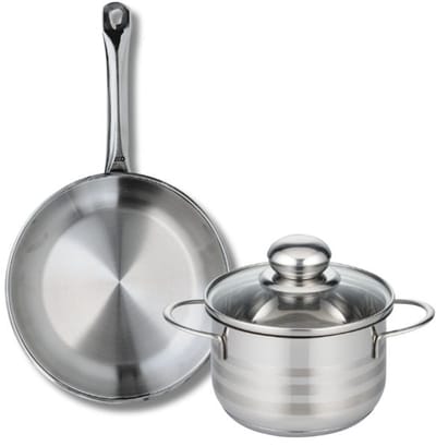 Set van 1 Koekenpan 24 cm en 1 braadpan 16 cm Elo Profi Brillant