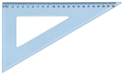 Wonday Tekendriehoekmeter 60 graden, 210 mm, kunststof, blauw