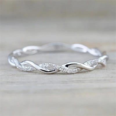Luxe Verfijnd Goudkleurig Roestvrij Staal Lijn Touw Koppelringen Voor Vrouwen Mannen Persoonlijkheid Zirconium Vinger Sieraden Accessoire 6 gray