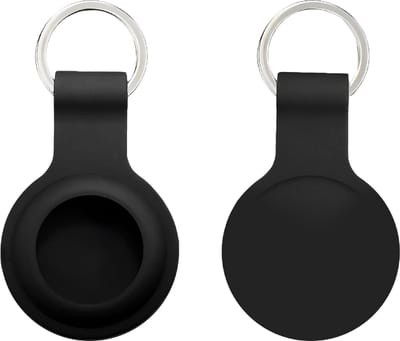 Drivv. AirTag Sleutelhanger - 2 stuks - AirTag Houder - Stevig Siliconen - Zwart