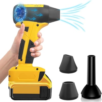 Draadloze Bladblazer - Luchtblazer Handheld - Tuin Schoonmaken - 130000 RPM Motor - 165 Watt - Geel