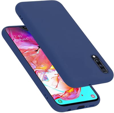 Cadorabo Hoesje geschikt voor Samsung Galaxy A70 / A70s in LIQUID BLAUW - Beschermhoes gemaakt van flexibel TPU silicone Case Cover