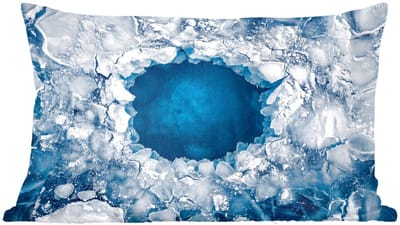 Sierkussens - Kussentjes Woonkamer - 60x40 cm - Ijs - Blauw - Natuur
