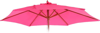 Vervangende hoes voor parasol Florida, parasolhoes vervangende hoes, Ø 3m polyester 6 stokjes ~ roze