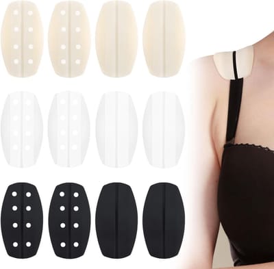 12 Stuks Siliconen Bh-Bandkussens - Antislip Schoudervullingen voor Vrouwen - Comfortabele Bh-Bandhouders - Schouderbeschermers - Verlicht Schouderongemak - Set van 6 Paar - In 3 Kleuren