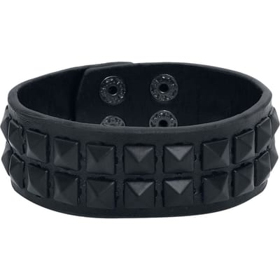 Rock Rebel by EMP - Rock Armband met studs - Pyramid Rivets - zwart