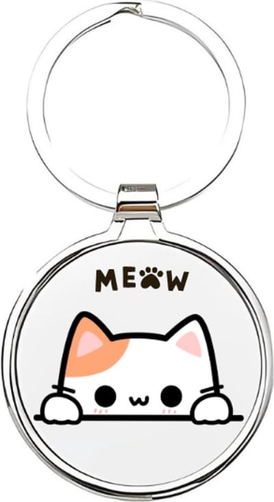 Akyol - Katten Sleutelhanger - katten - Katten - Cat - kitten - Kattenbaasje - Huisdier - Kater - oranje kat - Dierendag - Katten sleutelhanger - dieren sleutelhanger - 4 x 7,5 CM