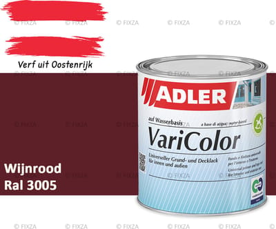 ADLER Varicolor Lakverf RAL 3005 – Wijnrood 750 ml – 2-in-1 Houtverf, Metaalverf en Kunststof Lak voor Binnen & Buiten