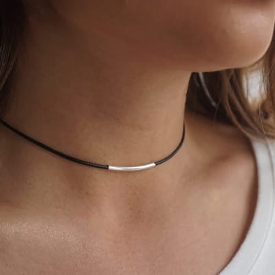 Zwarte leren corduroy, verstelbare halsketting, halsketting, sieraden voor vrouwen en meisjes