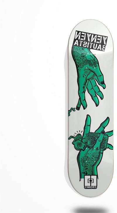 Skateboard Deck - Skate Plank - Straat Skaten - Compleet Set - 8.25 Inch - Wit Turquoise