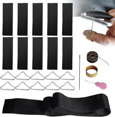 Trampoline Reparatie Set - Patch Kit - Buiten Spelen - Gegalvaniseerde Gespen - 10 Stuks - Zilver