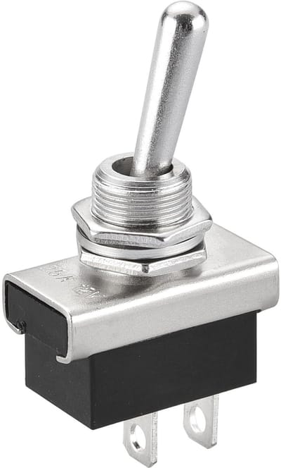 Allecto - Metalen flip-tuimelschakelaar - Aan/uit schakeling - Compact formaat - 2-polig - Geschikt voor auto Dash Light - KN3D-101