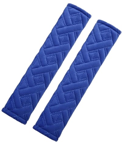 Universele gordelbeschermer - Zachte en comfortabele schouderbandbeschermer voor de veiligheidsgordel - (blauw)