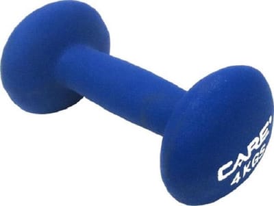 Care Fitness dumbell set - 2 x 4 kg - blauw - neopreen
