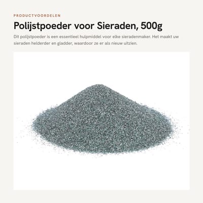 Dailygoods- Polijstpoeder 500g - Sieraden Polijsten - Emery Poeder - Professionele Juwelier - 80 Mesh - Eenvoudig en Effectief - Sieradenpoeder