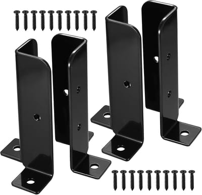 Verstelbare Posthouders, 4 Stuks Ondersteuningsklemmen voor Pergola en Terras, Geschikt voor 38x38/50x50/50x101/101x101mm Palen, Ideaal voor Stevige Bevestiging en Ondersteuning