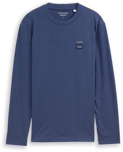 Tom Tailor - Katoenen shirt met lange mouwen - Maat XXXL - ocean blue