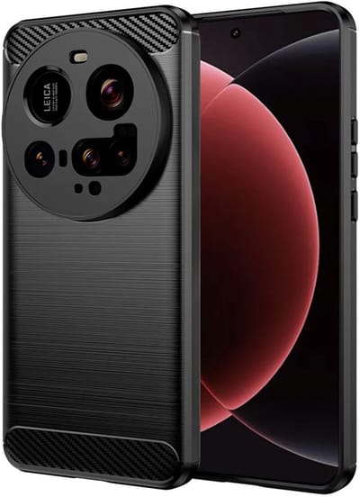 Hoesje geschikt voor Xiaomi 15 Ultra - Techsuit Carbon Silicone Back Cover - Zwart