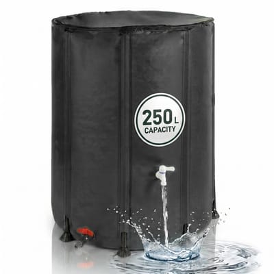Regenton - 250 l - met kraan - zwart