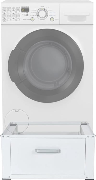 Thuys – Wasmachine Verhoger – Met Lade – Sokkel Met Laadcapaciteit tot 150 KG – Kast – Ombouw – Wasmachineverhoger – 63 x 31.5 x 54 cm – Wit