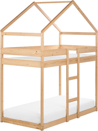LABATUT - Stapelbed - Lichtbruin - 90 x 200 cm - Dennenhout
