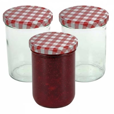 Cosy&Trendy Weckpotten / inmaakpotten - rood - 3x stuks - 230 ml - met draaideksel - glas - inmaakpotten