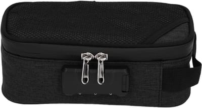 Odor Proof Bag met Code Lock - Actieve Koolstof Geurvrije Reistas voor Reizen en Kamperen - Zwart