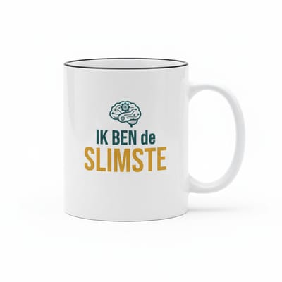 330ml Grappige Slimme Mok – Ik Ben de Slimste – Humoristische Koffiebeker, Cadeau voor Slimme Collega/Vriend