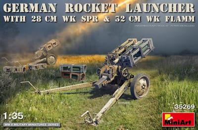 MiniArt Modelbouwpakket Ruimtevaart - 35269 German Rocket Launcher w/28cm WK Spr - 32cm WK Flamm Plastic - 1:35 - Modelbouw