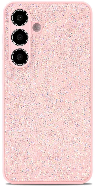 Casemania Hoesje Geschikt voor Samsung Galaxy A26 - Roze - Diamant Glitter Back Cover