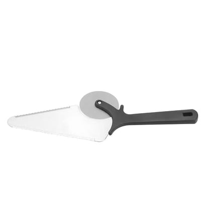 Outil Professionnel Multifonctionnel en Acier Inoxydable pour Pâtisserie Pizza Coupe-Roue Pelle Spatule white