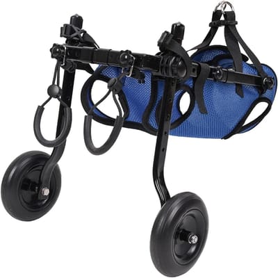 Rolstoel voor Honden, Rolstoel voor Honden/Katten voor Achterpoten, Hulpmiddelen Voor Mobiliteit Voor Gehandicapte Huisdieren, Beensteun En Heupondersteuning(Medium)