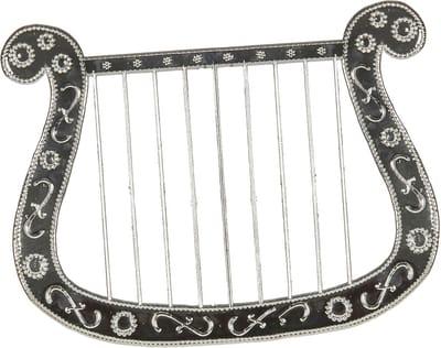 Funny Fashion Engelen harp - zilver - kunststof - Engeltjes Carnaval verkleed accessoires