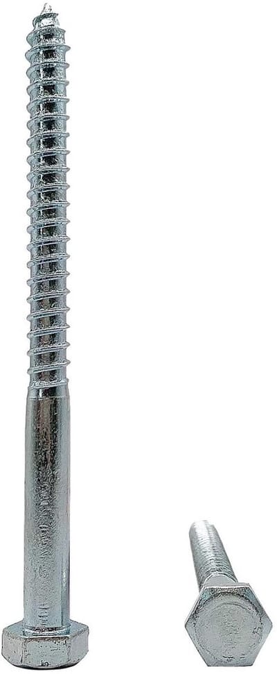 8x Verzegde Houtschroeven met Zeskantkop M12 x 140 mm - Sterke Bakkerbouten voor Constructie