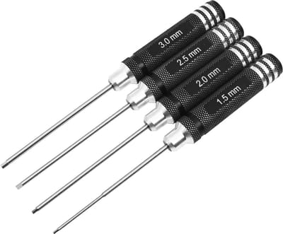SPHProducts - Hex Schroevendraaier Set - 4 Stuks - Duurzaam en Robuust - Geel - Geschikt voor RC Auto's - Perfect voor Hobbyisten - Voor precisiewerk
