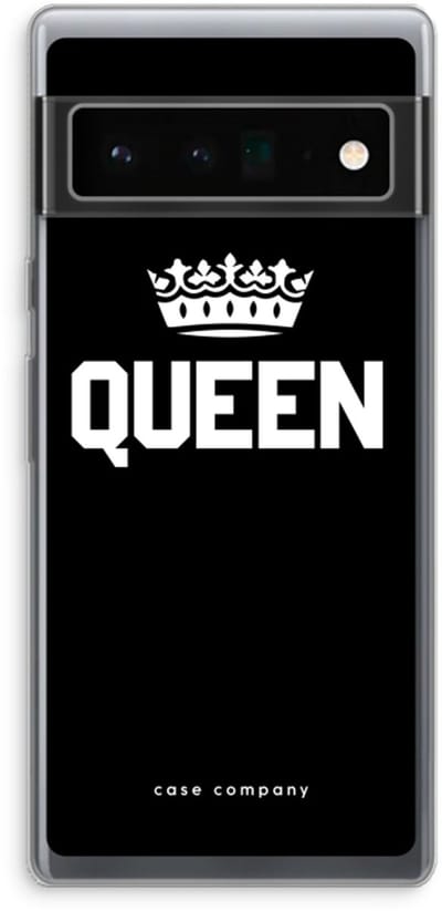 Case Company® - Hoesje geschikt voor Google Pixel 6 Pro hoesje - Queen zwart - Soft Cover Telefoonhoesje - Bescherming aan alle Kanten en Schermrand