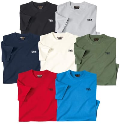 ATLAS FOR MEN - 7-pack T-shirts Atlas ® - Heren - Verkrijgbaar in grote maten - M