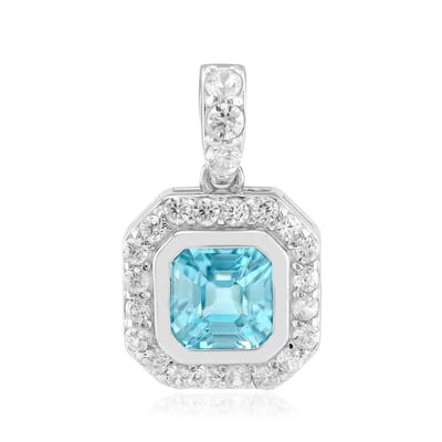 Cavill - Zilveren Hanger - 925 Sterling Zilver met Platina Coating - 1,585 ct Ratanakiri Zirkonia - Achthoek Asscher - 2,143 ct Totaal