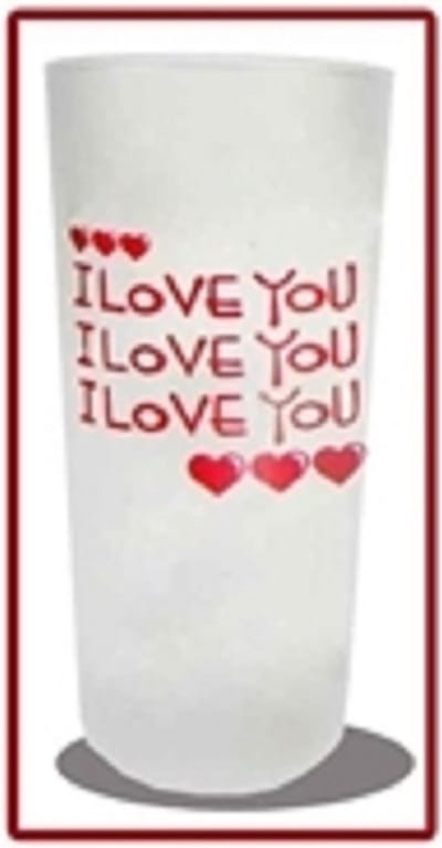 Gifa - Grafix - glas - I love you rood-rood - 300 ml