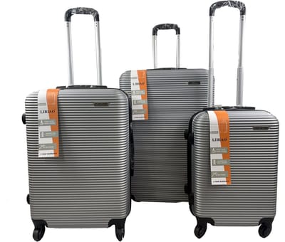 Libiao Kofferset 3 Delig - 85l & 50l & 30l - Zilver Grijs