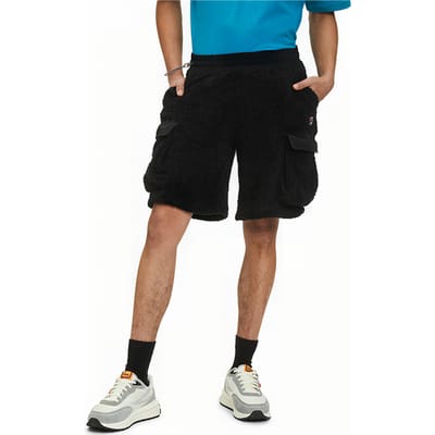 FILA Terry Fabric Cargo Shorts With Nylon Insterts Black Taglia: XS | Pantaloni cargo Outlet | Unisex | Nero