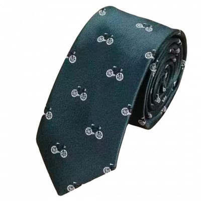 Stropdas-Groen-Fietsen-Polyester - Charme Bijoux